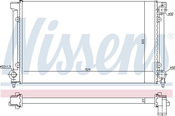 Nissens 697467 - Радіатор, охолодження двигуна autocars.com.ua