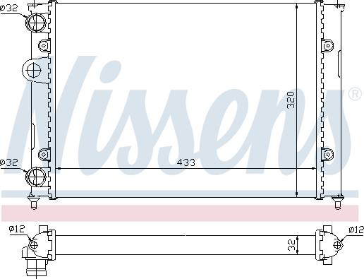 Nissens 695510 - Радиатор, охлаждение двигателя avtokuzovplus.com.ua