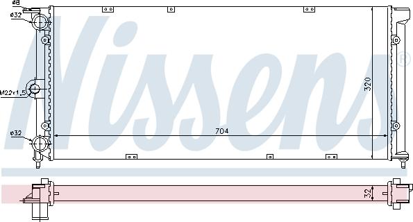 Nissens 690243 - Радіатор, охолодження двигуна autocars.com.ua