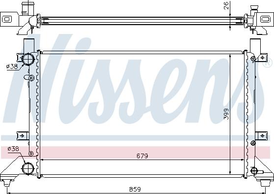 Nissens 65231A - Радиатор, охлаждение двигателя avtokuzovplus.com.ua