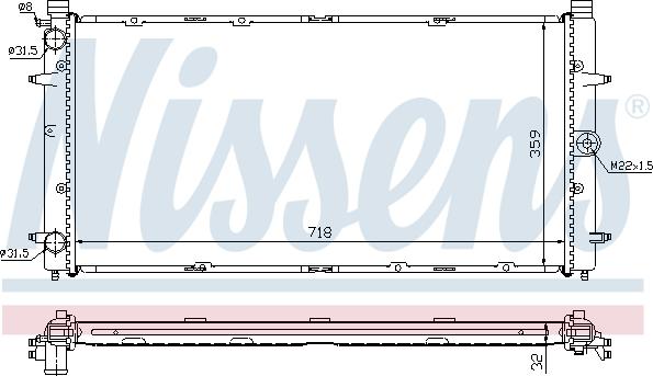 Nissens 65273A - Радиатор, охлаждение двигателя avtokuzovplus.com.ua