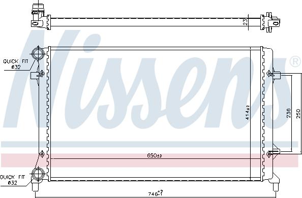 Nissens 65277 - Радіатор, охолодження двигуна autocars.com.ua