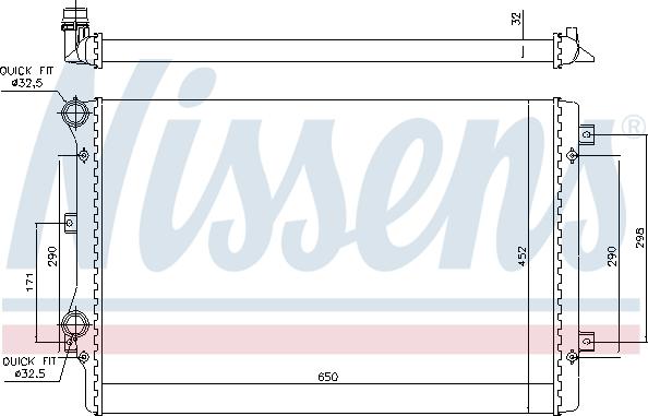 Nissens 65279A - Радиатор, охлаждение двигателя avtokuzovplus.com.ua