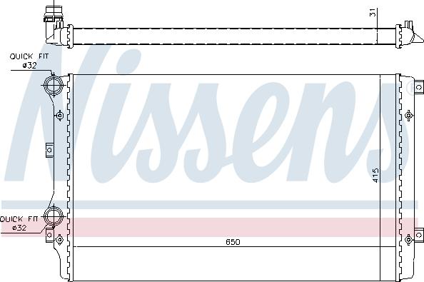 Nissens 692812 - Радіатор, охолодження двигуна autocars.com.ua