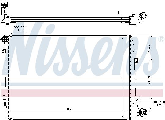 Nissens 65291A - Радiатор autocars.com.ua