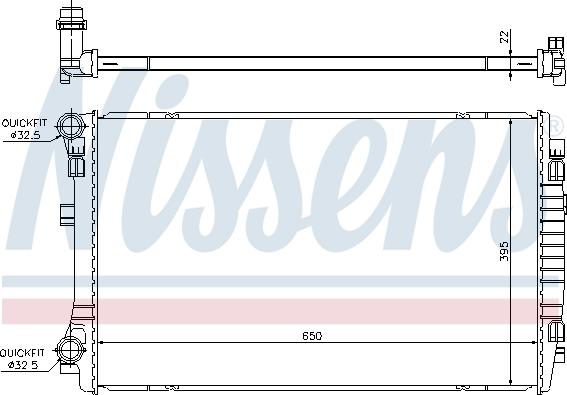 Nissens 65303 - Радіатор, охолодження двигуна autocars.com.ua