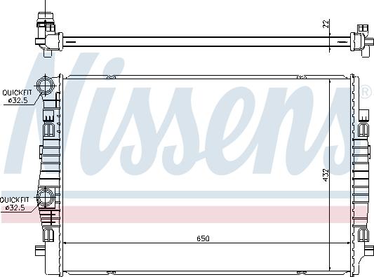 Nissens 65304 - Радиатор, охлаждение двигателя avtokuzovplus.com.ua