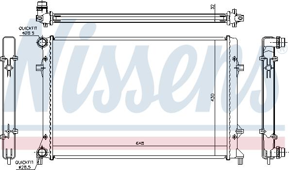 Nissens 65307 - Радиатор, охлаждение двигателя autodnr.net