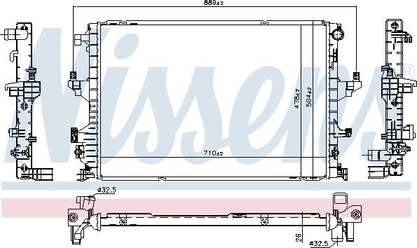 Nissens 65346 - Радиатор, охлаждение двигателя avtokuzovplus.com.ua