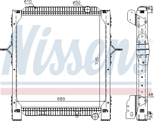 Nissens 65476 - Радіатор, охолодження двигуна autocars.com.ua
