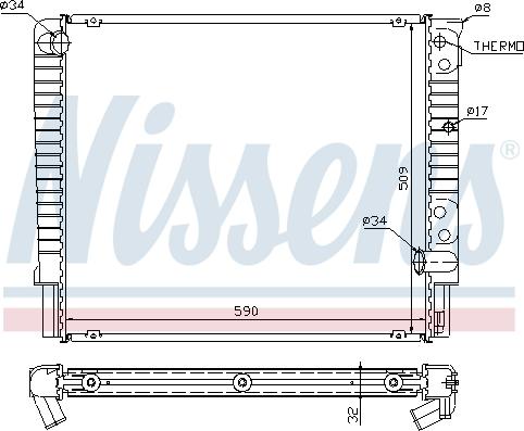 NISSENS 65508A - Радиатор, охлаждение двигателя avtokuzovplus.com.ua