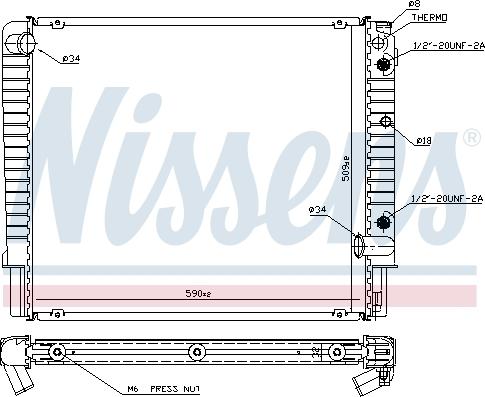 NISSENS 65509A - Радиатор, охлаждение двигателя avtokuzovplus.com.ua