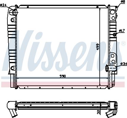 Nissens 65528A - Радиатор, охлаждение двигателя avtokuzovplus.com.ua