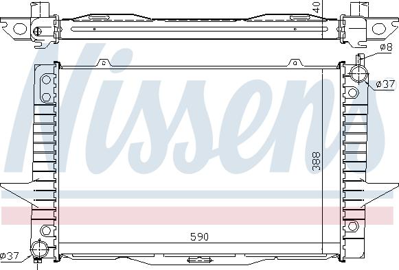 Nissens 65546A - Радіатор, охолодження двигуна autocars.com.ua