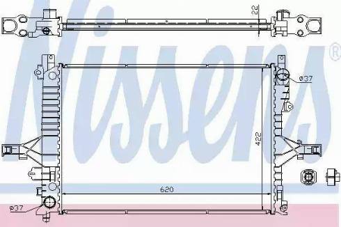 Nissens 65558A - Радиатор, охлаждение двигателя avtokuzovplus.com.ua