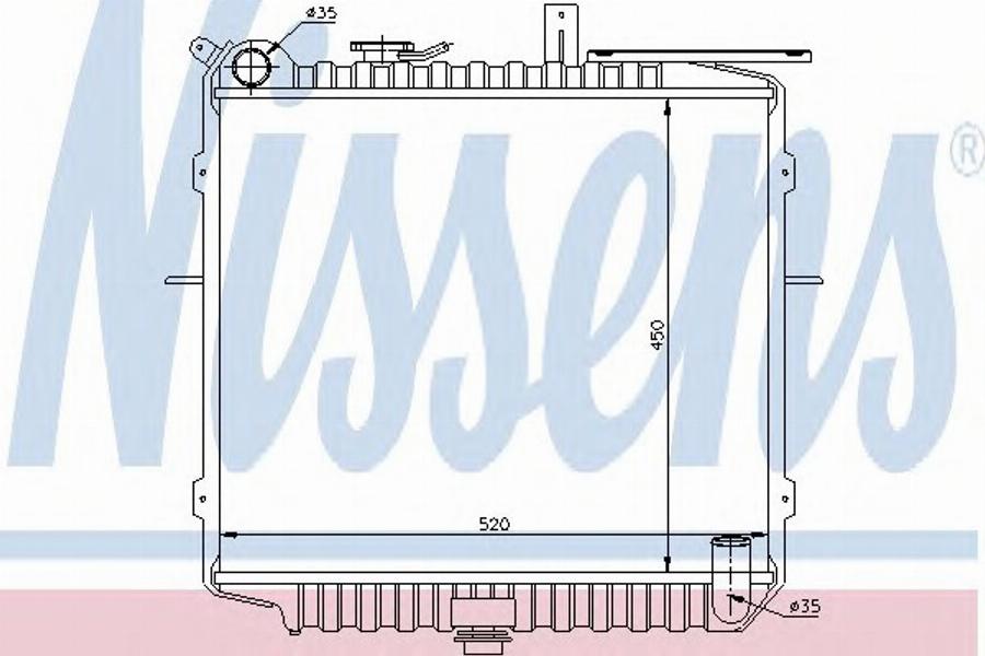 Nissens 66609 - Радіатор, охолодження двигуна autocars.com.ua