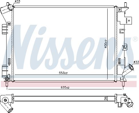 Nissens 666206 - Радiатор autocars.com.ua