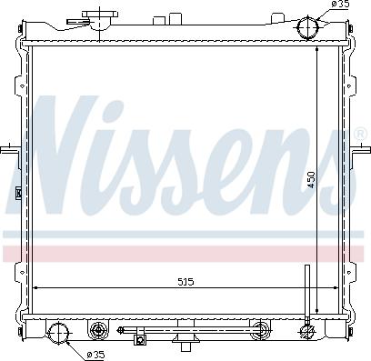 Nissens 66643 - Радiатор autocars.com.ua