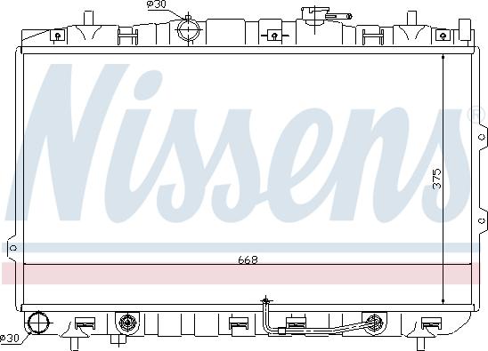 Nissens 66649 - Радіатор, охолодження двигуна autocars.com.ua