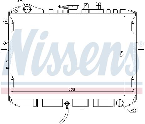 Nissens 66667 - Радіатор, охолодження двигуна autocars.com.ua