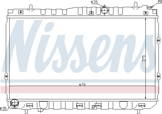 NISSENS 66681 - Радіатор, охолодження двигуна autocars.com.ua