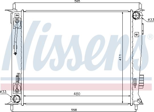 Nissens 66730 - Радіатор, охолодження двигуна autocars.com.ua