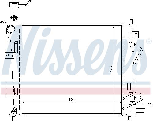 Nissens 66746 - Радиатор, охлаждение двигателя avtokuzovplus.com.ua