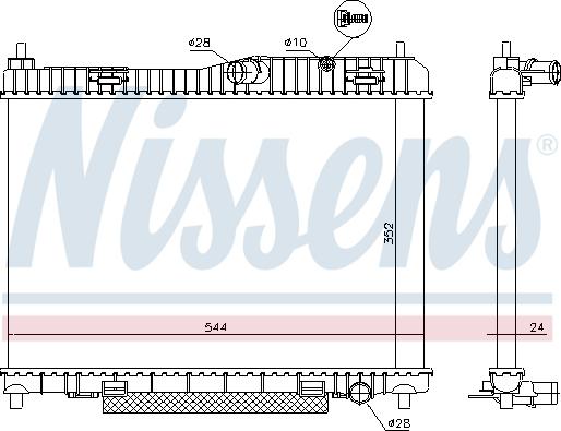 Nissens 66859 - Радиатор, охлаждение двигателя avtokuzovplus.com.ua