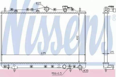 Nissens 67004 - Радіатор, охолодження двигуна autocars.com.ua