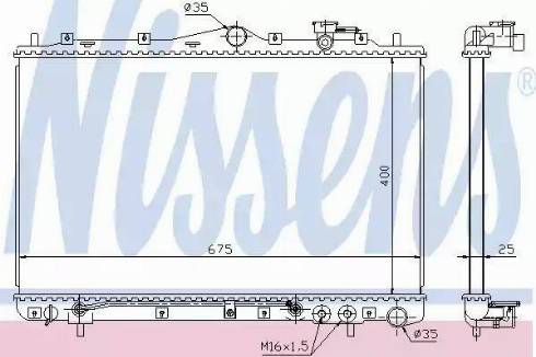 Nissens 67007 - Радіатор, охолодження двигуна autocars.com.ua