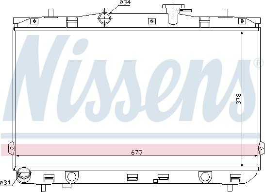 Nissens 67024 - Радіатор, охолодження двигуна autocars.com.ua