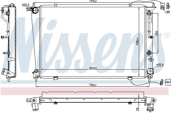 Nissens 67040 - Радіатор, охолодження двигуна autocars.com.ua