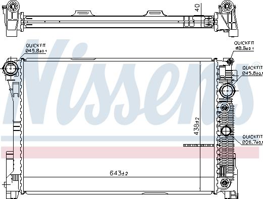 Nissens 67101 - Радиатор, охлаждение двигателя avtokuzovplus.com.ua