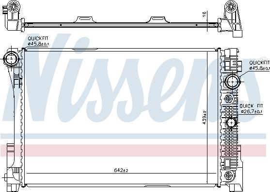 Nissens 67161 - Радіатор, охолодження двигуна autocars.com.ua