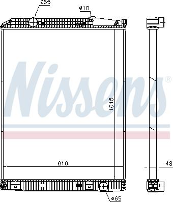 Nissens 671650 - Радіатор, охолодження двигуна autocars.com.ua