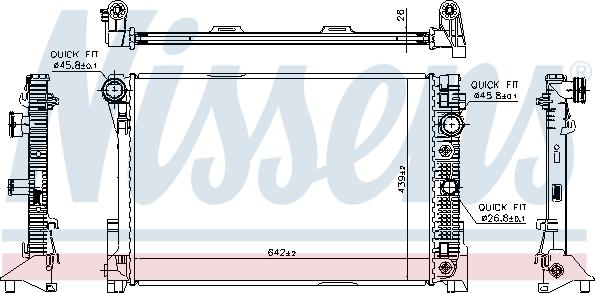 Nissens 67168 - Радиатор, охлаждение двигателя avtokuzovplus.com.ua