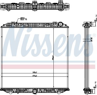 Nissens 671750 - Радіатор, охолодження двигуна autocars.com.ua