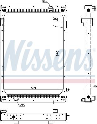 Nissens 67195 - Радіатор, охолодження двигуна autocars.com.ua