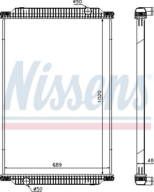 Nissens 67196 - Радіатор, охолодження двигуна autocars.com.ua