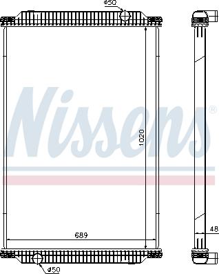 NISSENS 67196 - Радіатор, охолодження двигуна autocars.com.ua