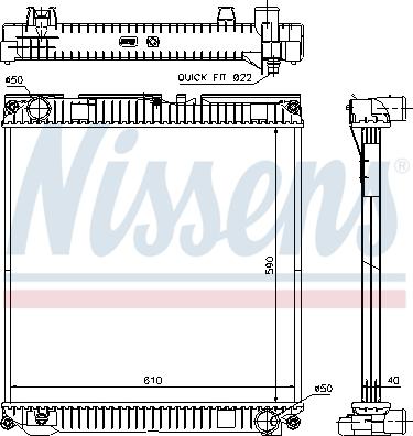 Nissens 67224A - Радіатор, охолодження двигуна autocars.com.ua