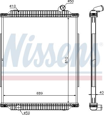 Nissens 672450 - Радіатор, охолодження двигуна autocars.com.ua