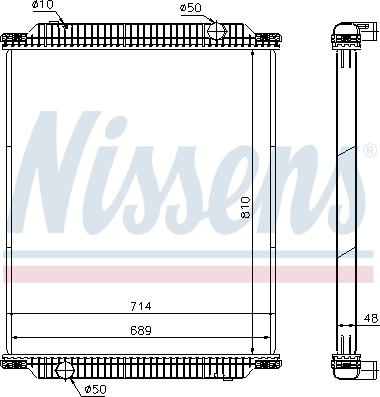 Nissens 672570 - Радіатор, охолодження двигуна autocars.com.ua