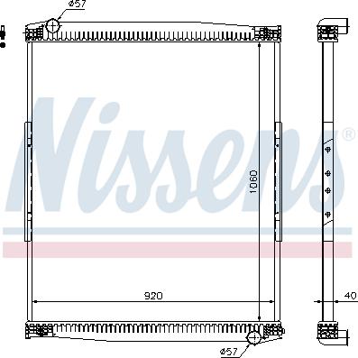 Nissens 67258 - Радіатор, охолодження двигуна autocars.com.ua