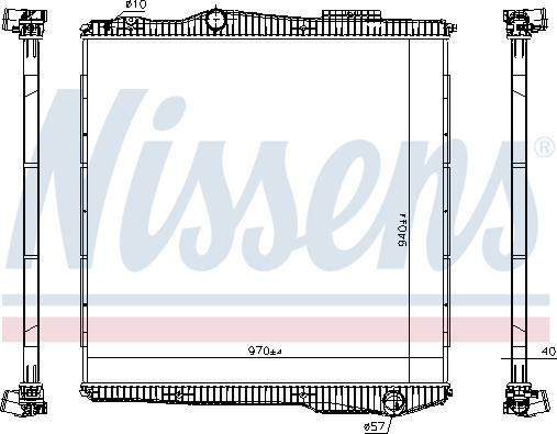 Nissens 672910 - Радіатор, охолодження двигуна autocars.com.ua