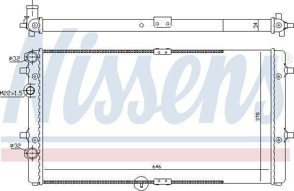 Nissens 690811 - Радіатор, охолодження двигуна autocars.com.ua