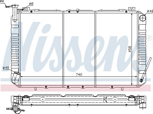 Nissens 67327 - Радіатор, охолодження двигуна autocars.com.ua