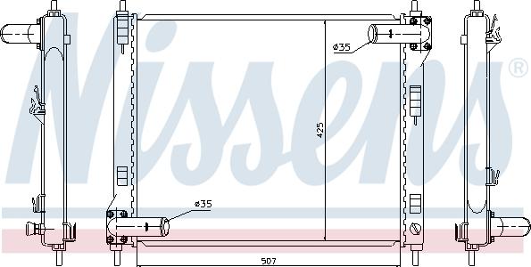 Nissens 67370 - Радиатор, охлаждение двигателя avtokuzovplus.com.ua