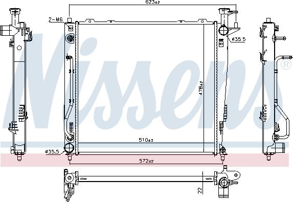 Nissens 67465 - Радiатор autocars.com.ua