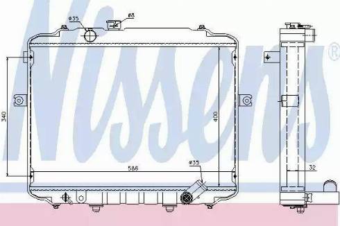 Nissens 67499 - Радіатор, охолодження двигуна autocars.com.ua